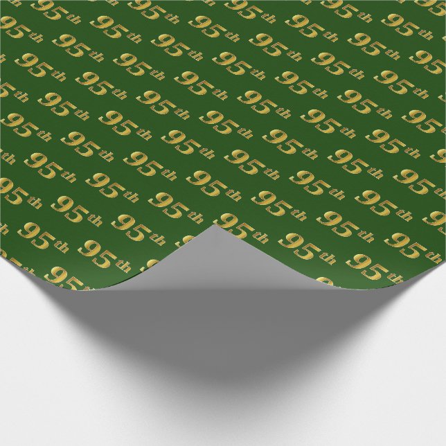 Green, Imitate Gold 95. (fünfundneunzigste) Verans Geschenkpapier (Ecke)