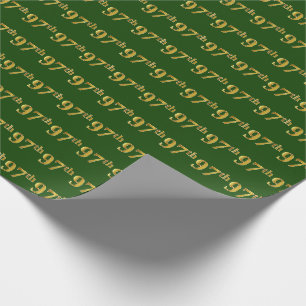 Green, Imitate Gold 97. (siebenundneunzig) Veranst Geschenkpapier
