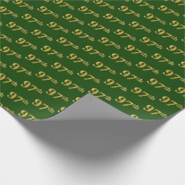 Green, Imitate Gold 97. (siebenundneunzig) Veranst Geschenkpapier