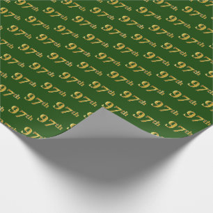 Green, Imitate Gold 97. (siebenundneunzig) Veranst Geschenkpapier