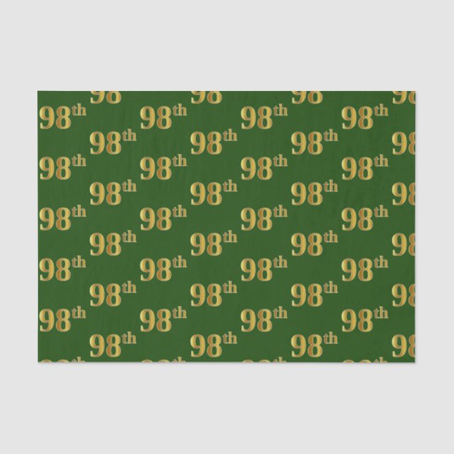 Green, Imitate Gold 98. (Achtundneunzig) Veranstal Seidenpapier (Vorderseite)