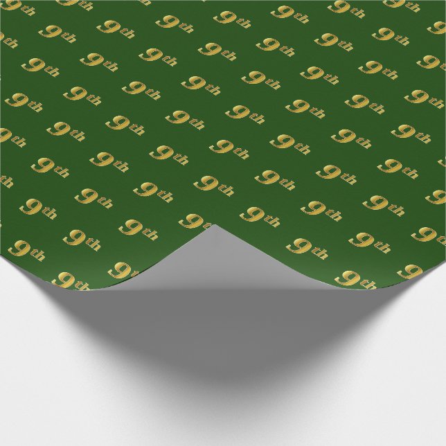 Green, Imitate Gold 9. (Neunte) Veranstaltung Geschenkpapier (Ecke)