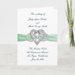 Green Infinity Heart Programmkarte Programm