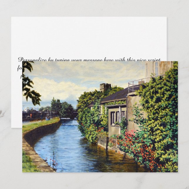 Green Ireland Artwork Painting Card Karte (Vorne/Hinten)