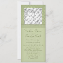 Green Irish Celtic Knot Foto Hochzeit Einladung