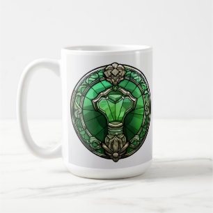 GREEN IRISH CLADDAGH STYLE SYMBOL KAFFEETASSE