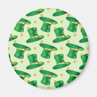 Green Irish Hat-Muster , Art Patrick's Day Design Magnet