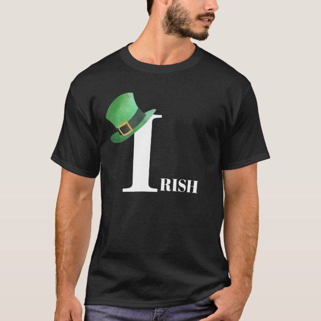 *~* Green IRISH IRELAND Leprechaun Hat T - Shirt (Vorderseite)