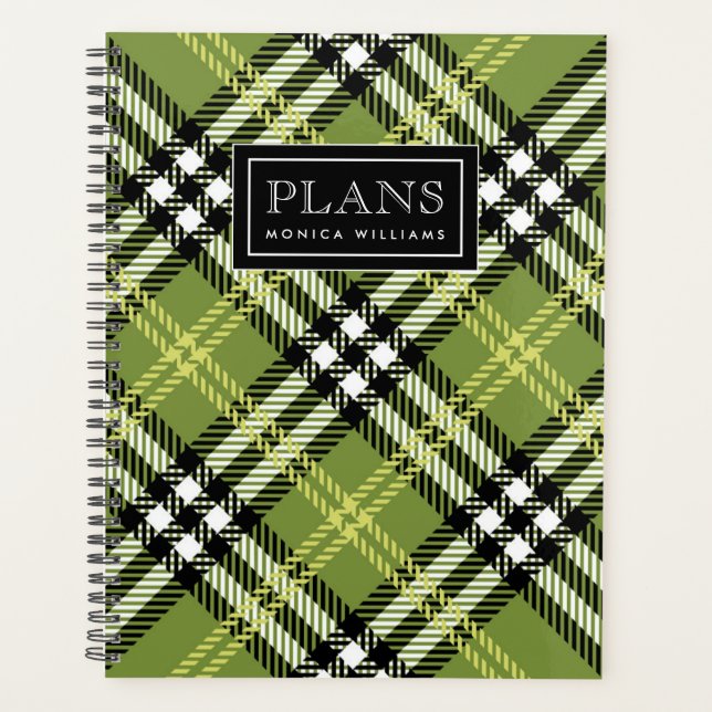 Green Irish Kariert Pattern Planer (Vorderseite)
