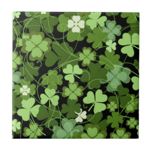 Green Irish Kleeblatt Fliese