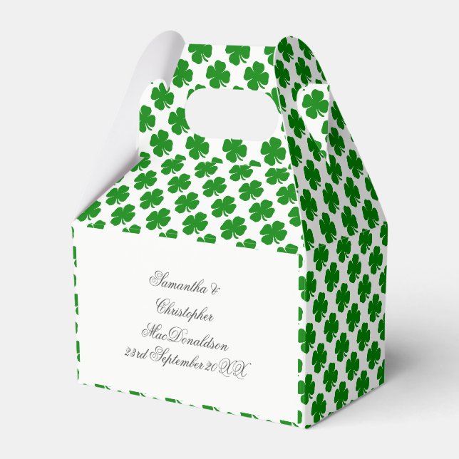 Green Irish Kleeblatt Geschenkschachtel (Vorderseite)