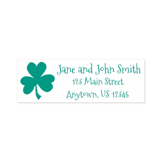 Green Irish Kleeblatt Luck Clover St. Patrick's Da Permastempel (Design)