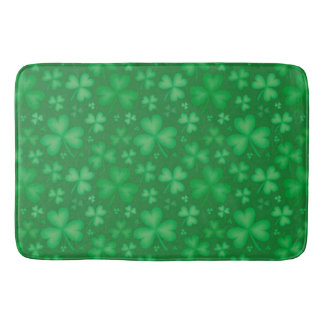 Green Irish Kleeblatt Pattern Bath Mat Badematte