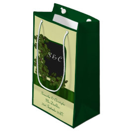 Green Irish Kleeblatt personalisiert Hochzeit Kleine Geschenktüte
