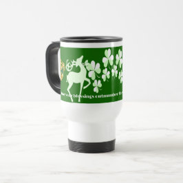Green Irish Kleeblatt Sessings St. Patricks Day Reisebecher