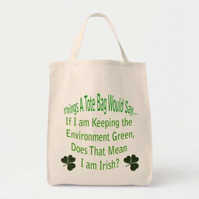 Green Irish Tote Bag Tragetasche (Vorne)