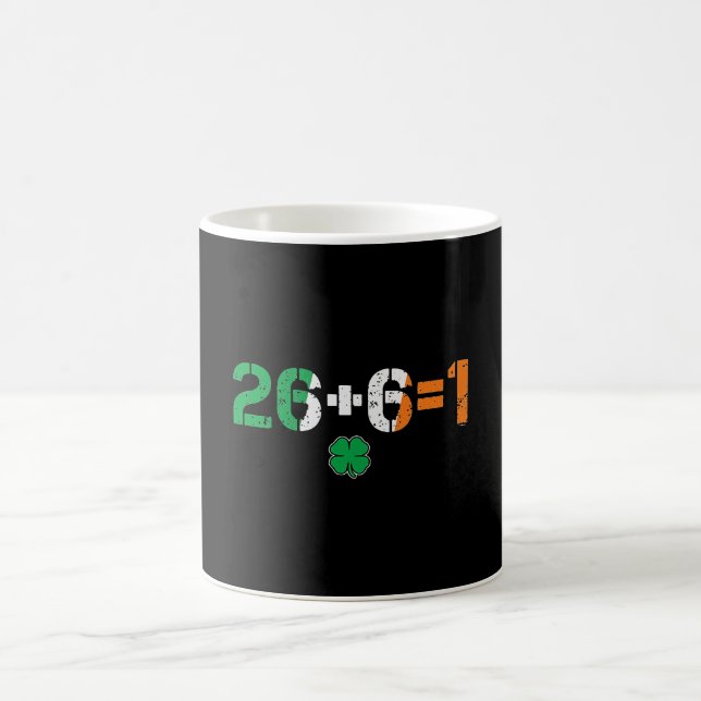 Green Irish Unity 26 + 6 = 1 St. Paddy Day Irland Kaffeetasse (Mittel)