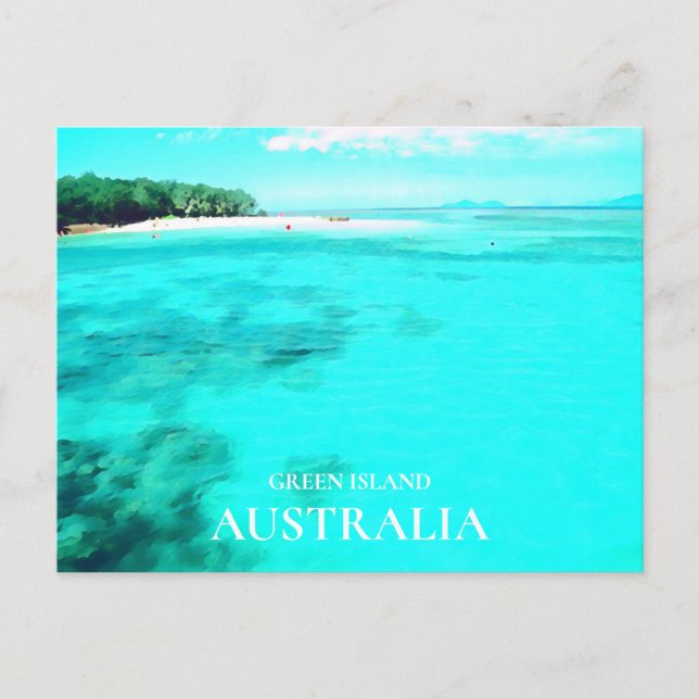 Green Island Queensland Australian travel Postkarte (Vorderseite)