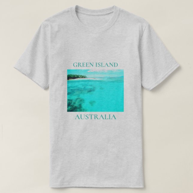 Green Island Queensland Australien Reise T-Shirt (Design vorne)