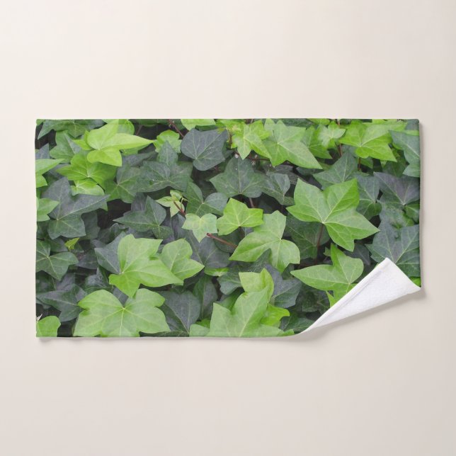 Green Ivy Botanical Print Handtuch (Handtuch)