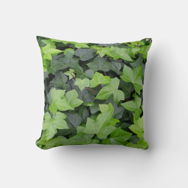 Green Ivy Botanical Print Kissen (Vorderseite)