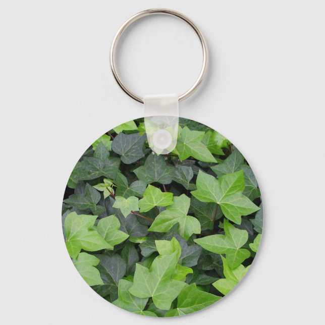 Green Ivy Botanical Print Schlüsselanhänger (Vorderseite)