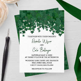 Green Ivy Garden Wedding Einladung