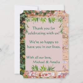Green Ivy Hochzeit bemalten Steine Dankeschön Kart Dankeskarte