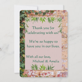 Green Ivy Hochzeit bemalten Steine Dankeschön Kart Dankeskarte