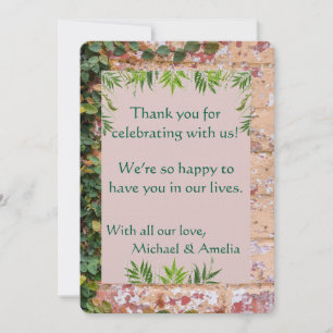 Green Ivy Hochzeit bemalten Steine Dankeschön Kart Dankeskarte