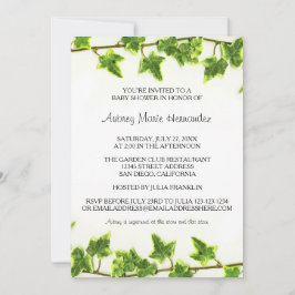 Green Ivy - Invitation Baby shower