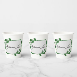 Green Ivy mit Namen Pappbecher
