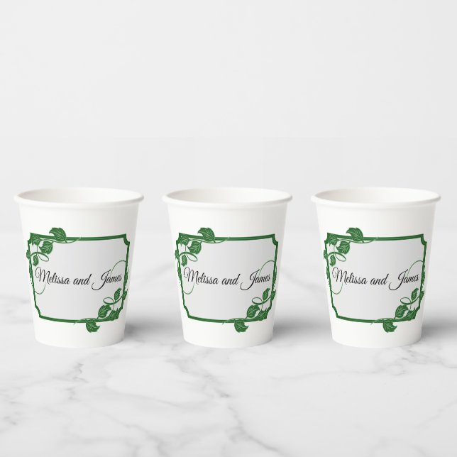 Green Ivy mit Namen Pappbecher (Multi)