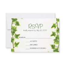 Green Ivy - RSVP-Karte