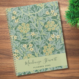 Green Jasmine Floral Pattern 2026 Planer