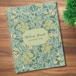 Green Jasmine Floral Pattern 2026 Planer