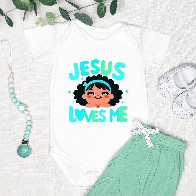 Green "Jesus Lieben Me" Design Baby Strampler (Von Creator hochgeladen)
