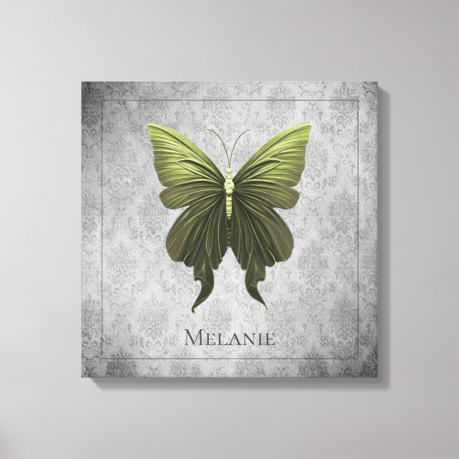 Green Jeweled Butterfly Leinwanddruck (Vorderseite)