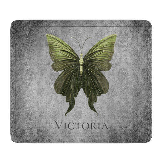 Green Jeweled Butterfly Schneidebrett (Vorderseite)