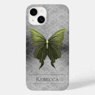 Green Jewels Butterfly Damask Case-Mate iPhone 14 Hülle