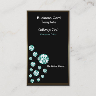 Green Jewels Emerald Business Cards Visitenkarte