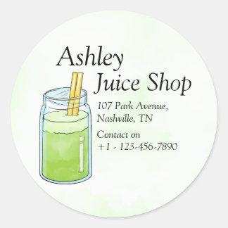Green Juice Business Design Runder Aufkleber