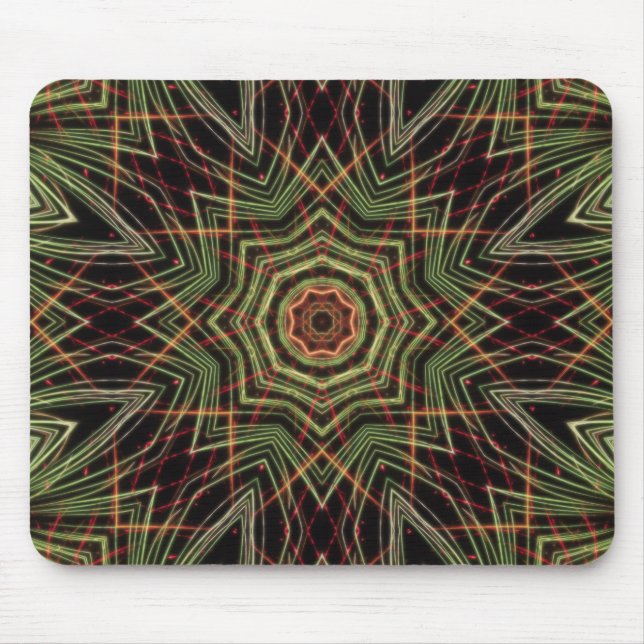 Green Kaleidoscope Mouse Pad Mousepad (Vorne)