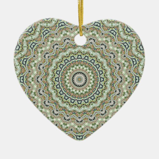 Green Kaleidoskop Keramikornament (Vorne)