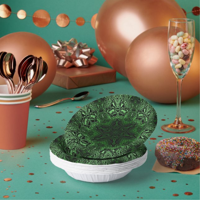 Green Kaleidoskop Pappteller (Multi)