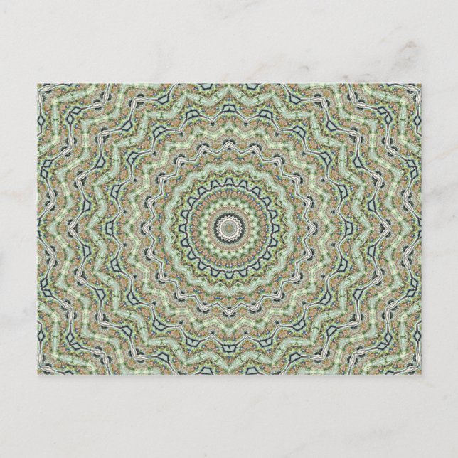 Green Kaleidoskop Postkarte (Vorderseite)