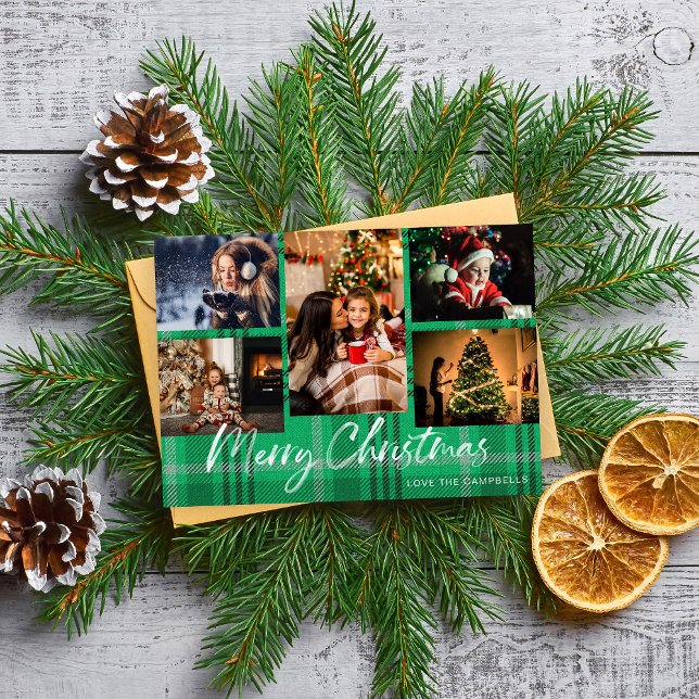 Green Kariert 5 Frohe Weihnachts-Foto (Von Creator hochgeladen)