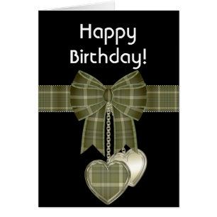 Green Kariert Bow Happy März Geburtstagskarte