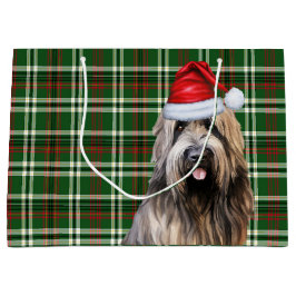 Green Kariert Briard Shepherd Dog Lover Holiday Große Geschenktüte