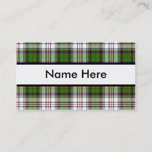 Green Kariert Business Card Visitenkarte